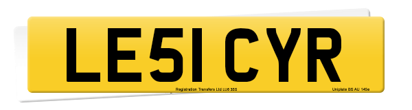 Registration number LE51 CYR